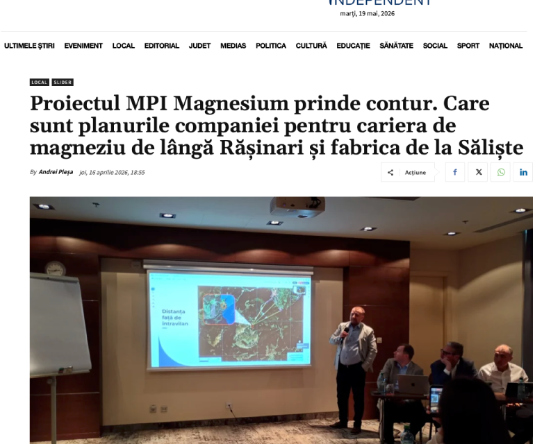 Sibiu Independent: Proiect MPI Magnesium